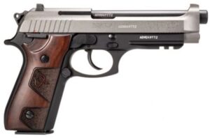 PT92 9mm 5" Bk/Tungsten wood (2)17rd