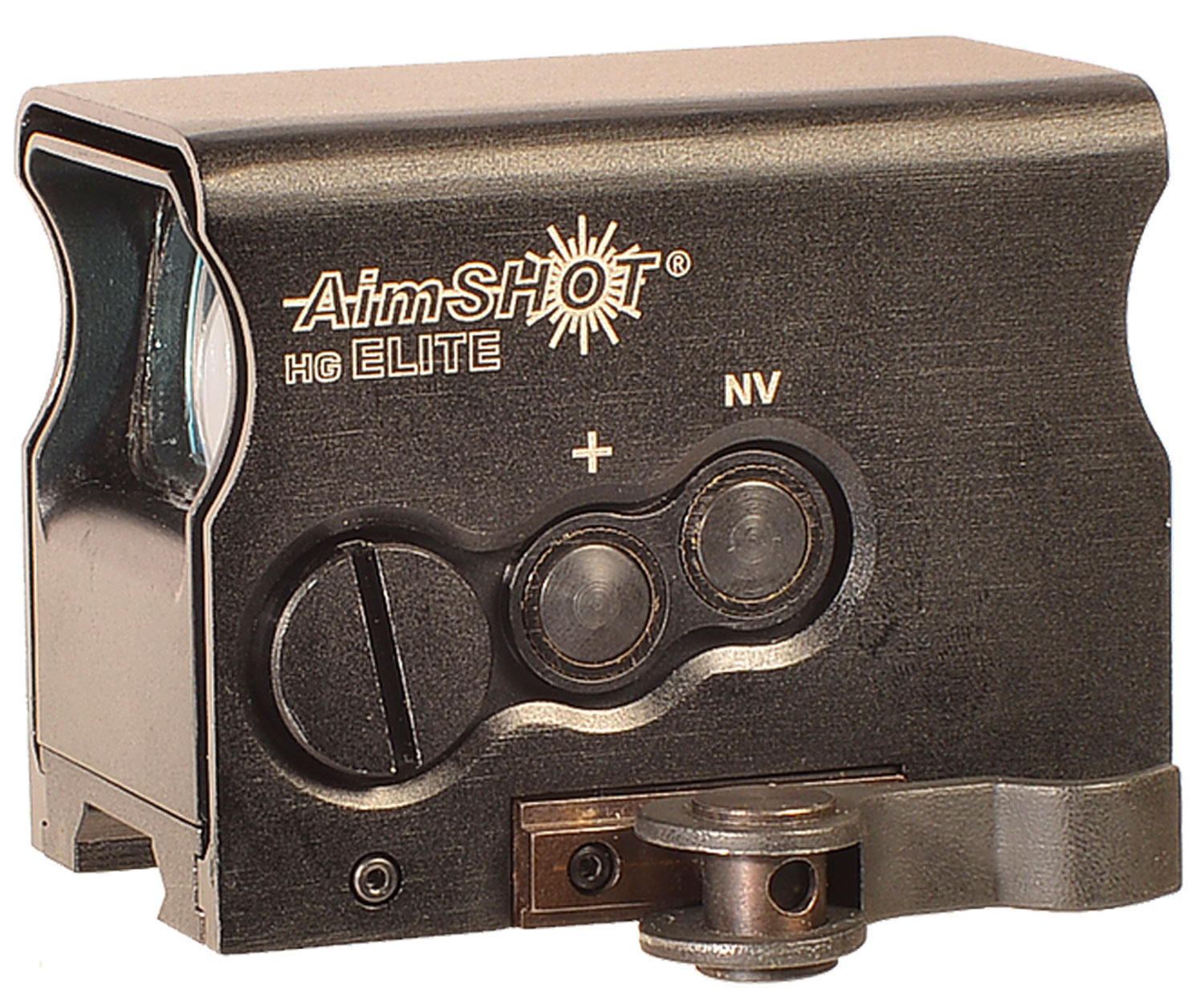 AimShot HGELITEBGREE HG Elite Black Anodized 1 x 34mm Green Crosshair Reticle