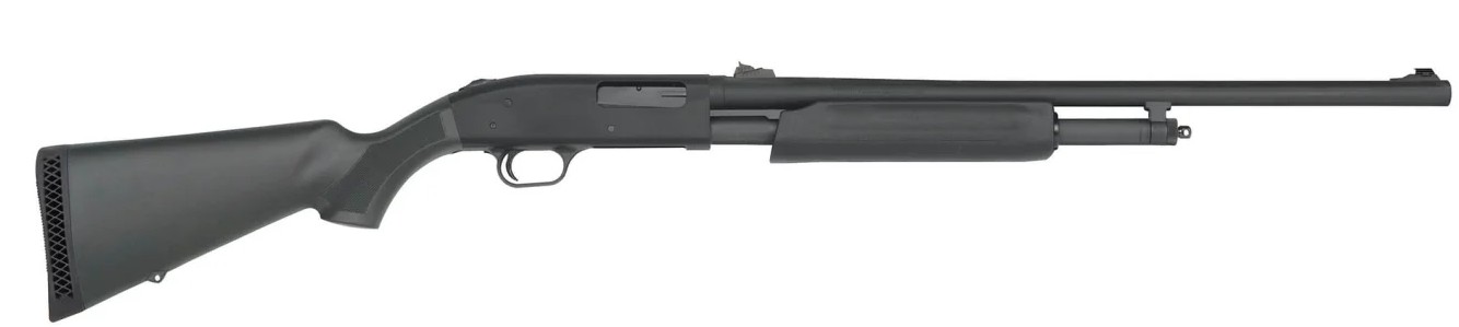 500 Slugster 12Ga 24" Adj Sights Blk 5-rd
