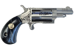 Mini-Rev 22Mag 50th Anni SS/Blk Pearl Grip 5rd