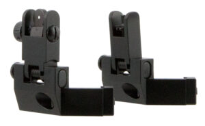 TacFire IS003 45 Degree Flip Up Iron Sight/Springloaded  Black Anodized Front and Rear for AR-Platform