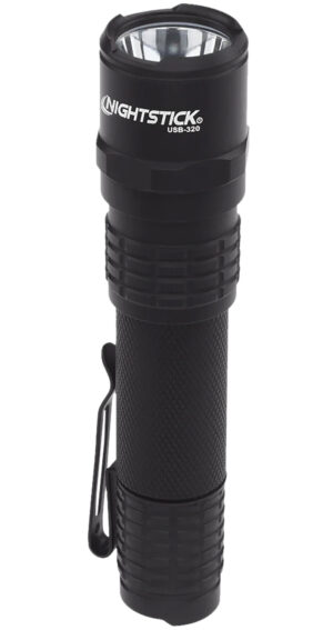 Nightstick USB320 USB Rechargeable EDC Flashlight  Black Anodized 320 Lumens White LED