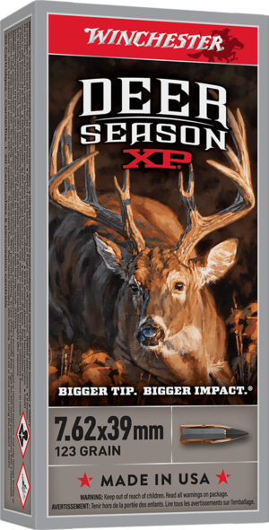 Winchester Ammo X76239DS Deer Season XP 7.62x39mm 123gr Extreme Point 20 Per Box/10 Case