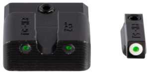 TruGlo TG231MP3W Tritium Pro  Black | Green Tritium White Outline Front Sight Green Tritium Rear Sight