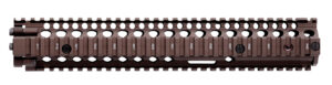 Daniel Defense 0100408001 M4A1 RIS II Handguard 12.25" 2-Piece, Free-Floating Style Made of 6061-T6 Aluminum with Flat Dark Earth Anodized Finish & Picatinny Rail for AR-15