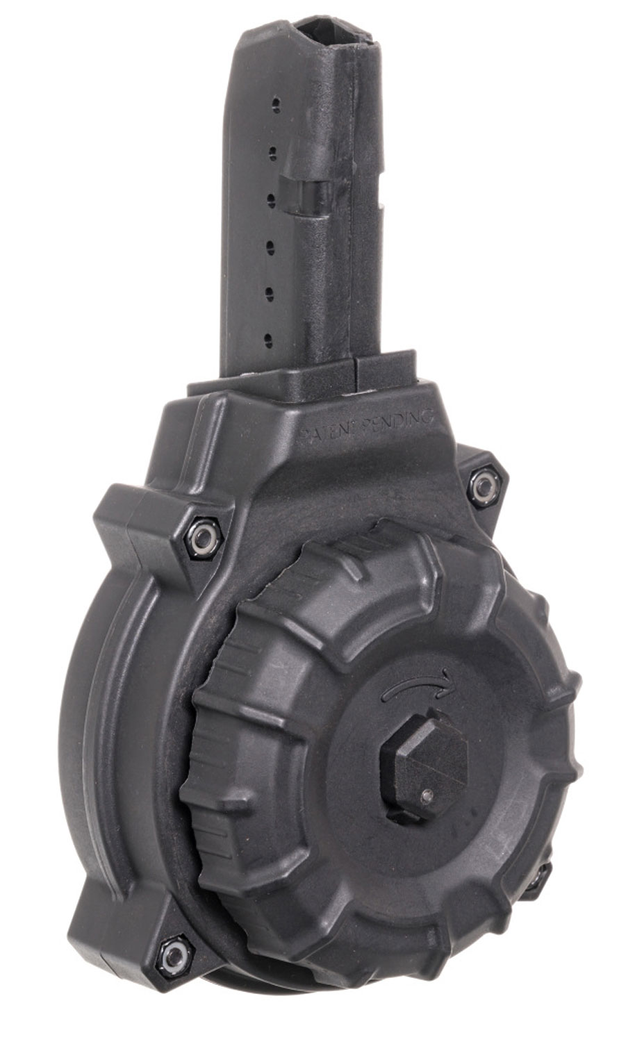 ProMag DRMA12 Standard 50rd Drum 9mm Luger Fits AR-15 Compatible w/ Glock Style Mags Black DuPont Zytel Polymer