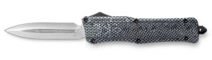 CobraTec Knives LCFCTK1LDNS CTK-1  Large 3.75" OTF Drop Plain D2 Steel Blade/Carbon Fiber Aluminum Handle Features Glass Breaker Includes Pocket Clip