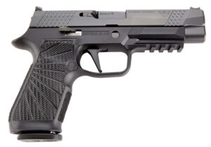 Wilson Combat SIGWCP320F9BATS P320  9mm Luger 17+1 4.70" Black Steel Barrel, Black DLC Serrated Stainless Steel Slide, Black Polymer Frame w/Picatinny Rail, Straight Trigger, Black Polymer Grip