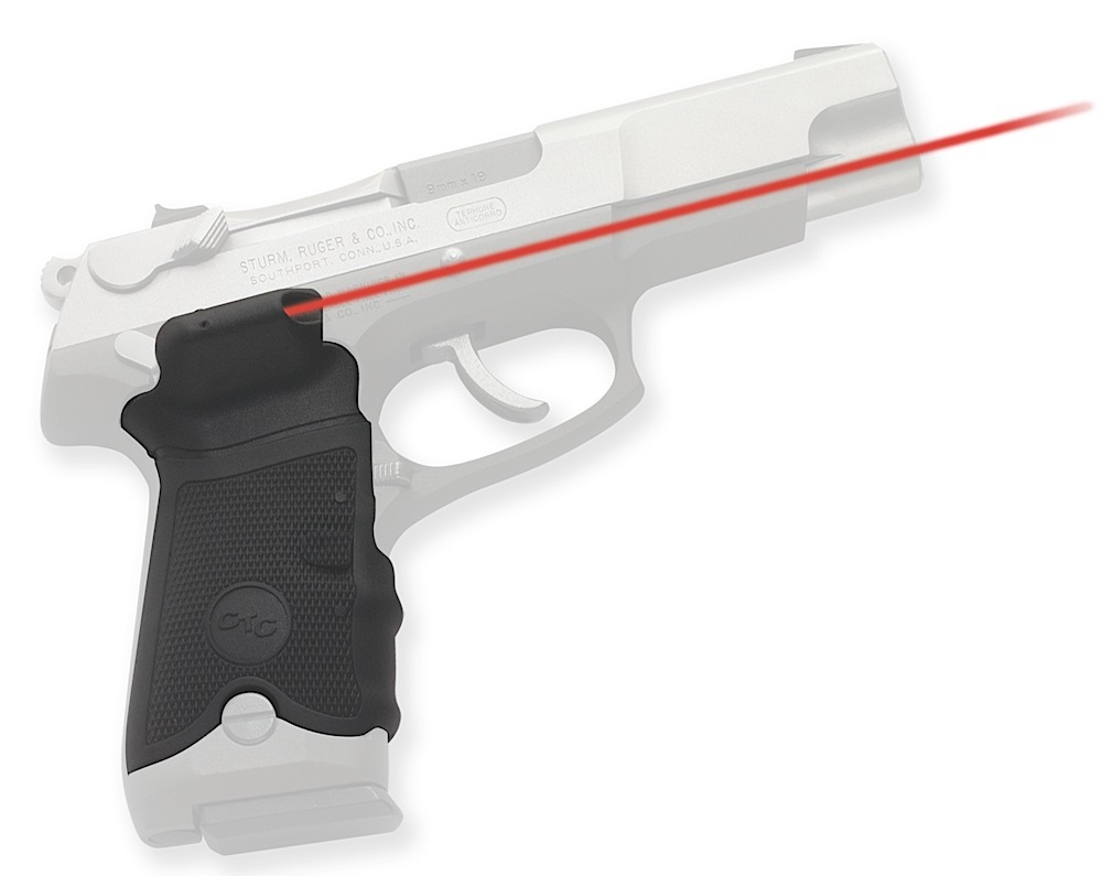 Crimson Trace 011190 Lasergrips Fits Ruger P-Series, Red Laser Black Polymer