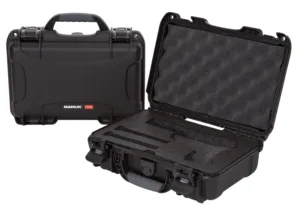 Nanuk 909CLASG1 909 Classic Gun Case Waterproof & Airline Approved Black Polyethylene w/ Closed-Cell Foam 11.44" L x 7" W x 3.68" H Interior Dimensions