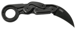 CRKT 4042 Provoke First Responder 2.41" Folding Plain Black TiN D2 Steel Blade/Black Aluminum Handle Includes Sheath