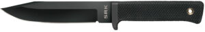 Cold Steel CS49LCK SRK  6" Fixed Clip Point Plain Black Tuff-Ex Finish SK-5 Steel Blade, 4.75" Black Kray-Ex Handle, Includes Sheath