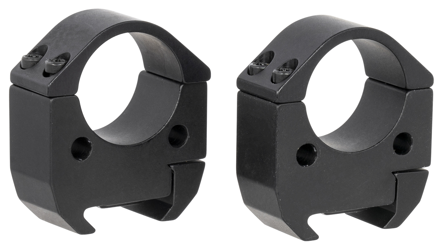 Talley TMS10H Modern Sporting  Black Anodized Aluminum 1" Tube High Picatinny Rail 0 MOA
