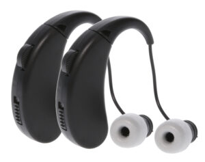 Walker's GWPRCHUE2PK Ultra Ear BTE Hearing Enhancer 22 dB Behind the Ear Rechargeable 2 Pack