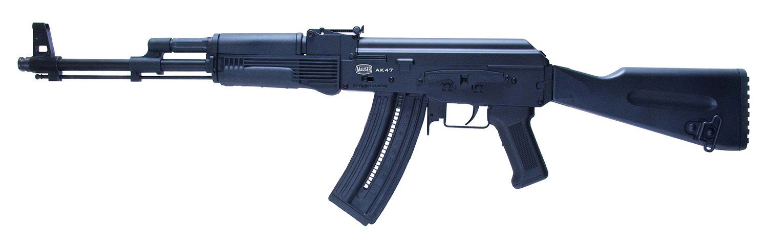 Mauser Rimfire 4070024 AK-47  22 LR 24+1 16.50" Barrel, Steel Receiver, Black Metal Finish, Adjustable Rear Sight, Black Wood Furniture