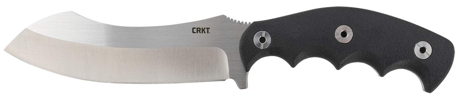 CRKT 2866 Catchall  5.51" Fixed Sheepsfoot Plain Brushed Satin 8Cr13MoV SS Blade/Black GRN w/Rubber Overlay Handle Includes Sheath