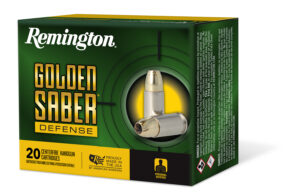 Remington Ammunition 27606 Golden Saber Defense 38Special+P 125gr Brass Jacketed Hollow Point 20 Per Box/25 Case
