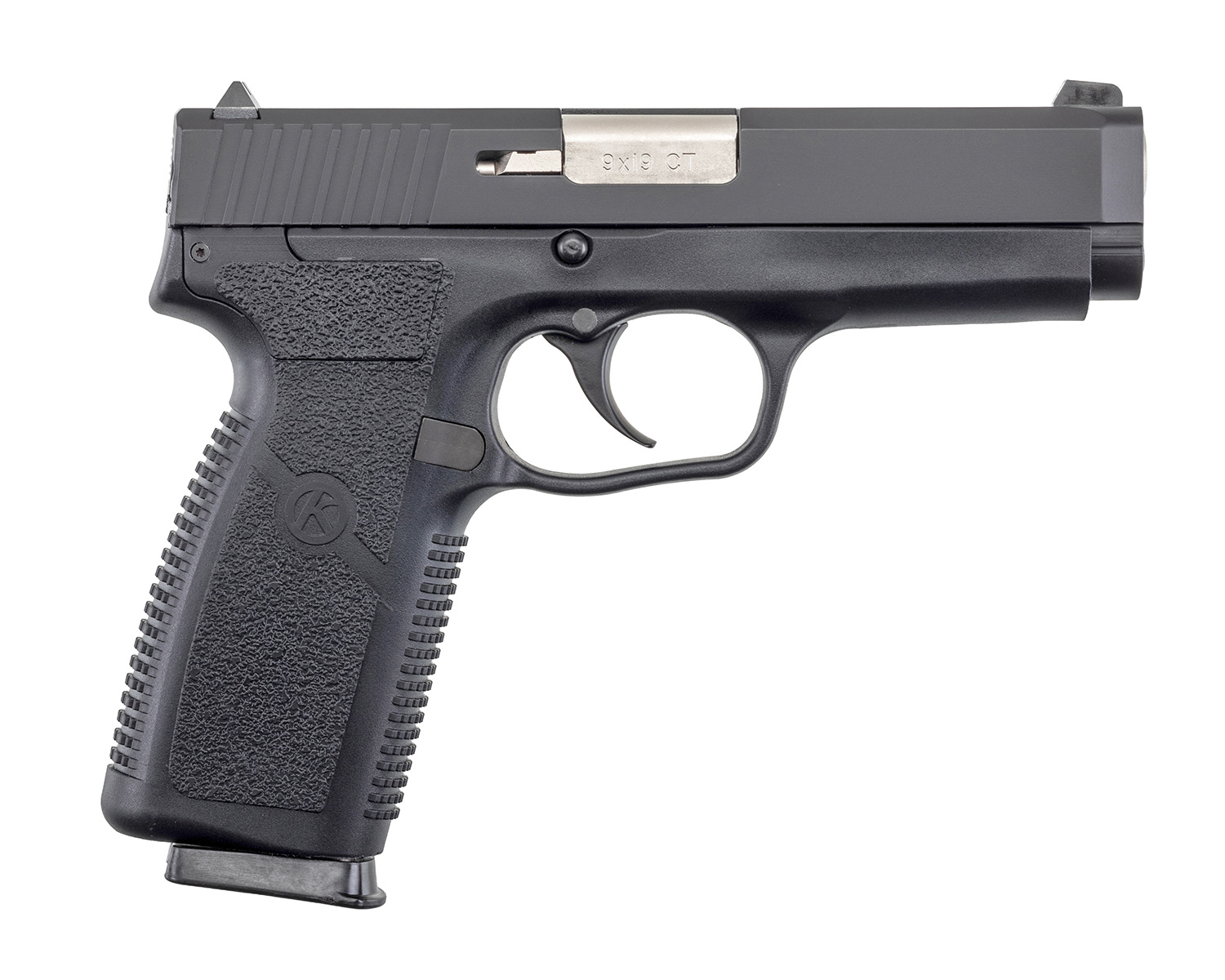 Kahr Arms CT9093CB CT9 9mm Luger 8+1 4" Barrel, Black Polymer Frame, Serrated Matte Black Stainless Steel Slide & Texture Polymer Grip