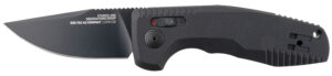 S.O.G SOG15380757 SOG-TAC Auto Compact 2.94" Folding Straight Back Plain Black TiNi Cryo D2 Steel Blade Black Micro-Textured Anodized Aluminum Handle Includes Pocket Clip