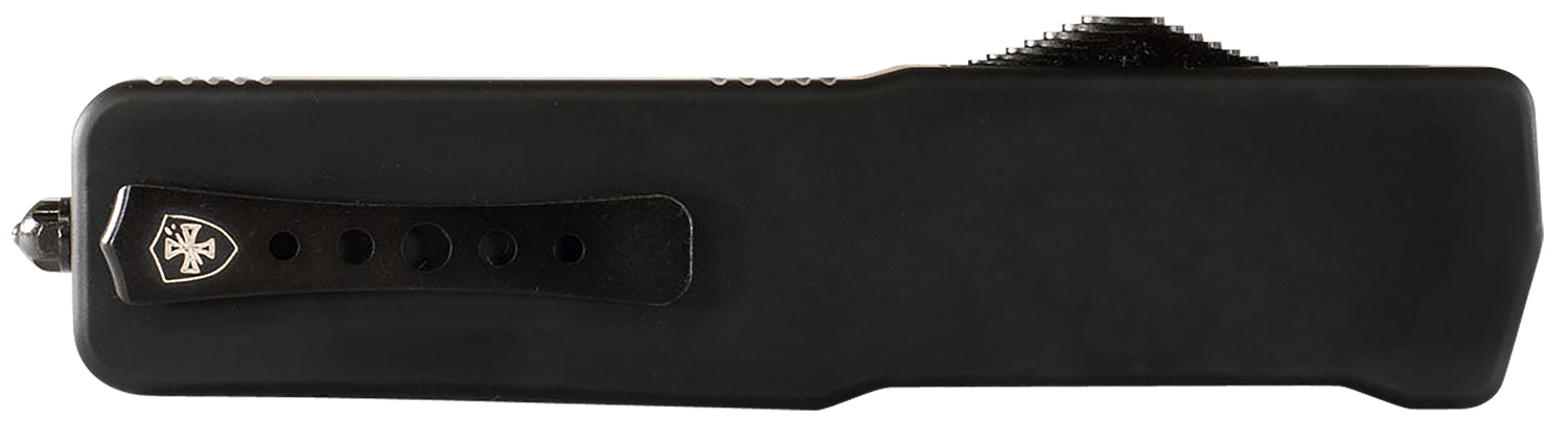 Templar Knife SABR321 Premium LW  Small 3" OTF Drop Point Plain Black Oxide Stonewashed D2 Steel Blade, 4.50" Black Aluminum Handle