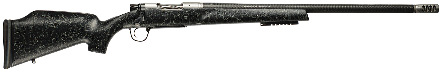 Christensen Arms 8011002000 Traverse 300 PRC 3+1 26" Threaded Barrel, Natural Stainless, Black with Gray Webbing Stock