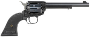 Heritage Mfg RR22MB6PG Rough Rider  22 LR/22 WMR 6 Shot, 6.50" Black Steel Barrel, Black Cerakote Zinc Alloy Frame, Black Cerakote Cylinder, Black Polymer Grip, Hammer/Thumb Safety, Exposed Hammer