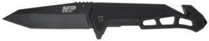 Smith & Wesson Knives 1160826 M&P Body Guard Folding Plain Black 8Cr13MoV SS Blade 5.26" Black Steel/G10 Handle Includes Pocket Clip
