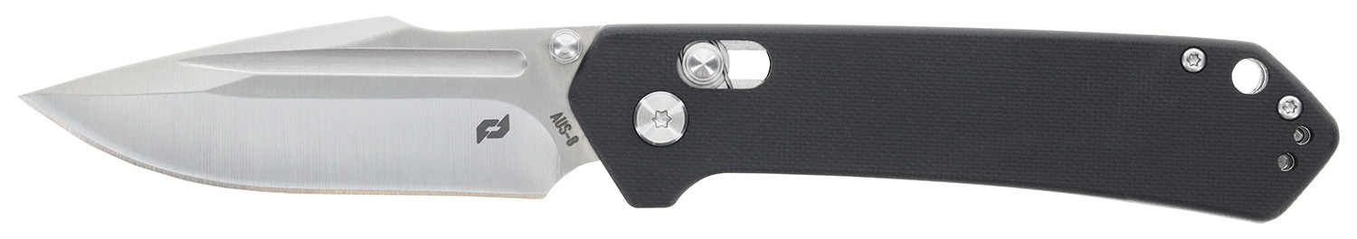 Schrade 1182620 Divergent  3.06" Folding Modified Drop Point Plain Satin AUS-8A SS Blade 4.31" Black G10 Handle