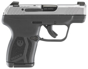 Ruger 13744 LCP Max  Compact 380 ACP 10+1 2.80" Black Oxide Steel Barrel, Matte Stainless Serrated Slide, Black Polymer Frame w/Serrated Trigger Guard w/Black Nylon Grip