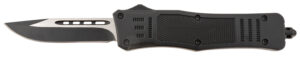 Steel River Knives T618BDP Spartan  Medium 3.25" Drop Point Plain Black/Silver 440C SS Blade/ 4.50" Black Aluminum Zinc Alloy Handle