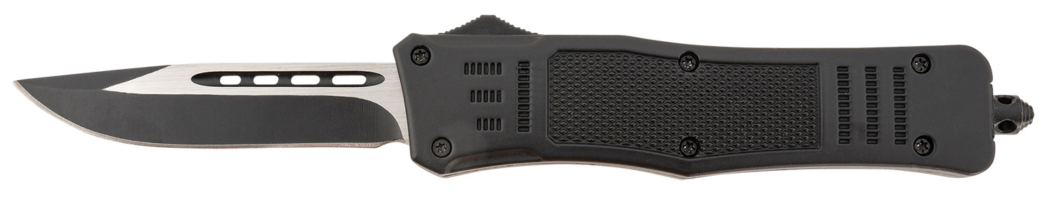 Steel River Knives T618BDP Spartan  Medium 3.25" Drop Point Plain Black/Silver 440C SS Blade/ 4.50" Black Aluminum Zinc Alloy Handle