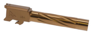 Rival Arms RARA20S201C Precision V1 Match Grade 9mm Luger 4.25" Spiral Fluted Bronze PVD Stainless Steel, Fits S&W M&P