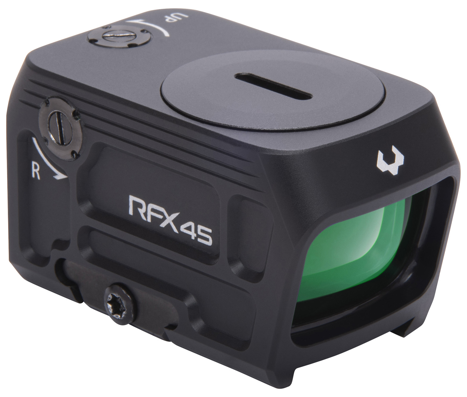Viridian 9810058 RFX45  Black Anodized 1 x 24 mm x 15.5 mm 5 MOA Green Dot ACRO/Docter