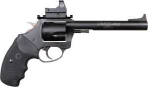 Charter Arms 64465 Mastiff Target Large Frame 44 Special 5 Shot, 6" Black Nitride Stainless Steel Barrel, Cylinder & Frame, Black Rubber Grip, Sightmark Micro Optic, Exposed Hammer