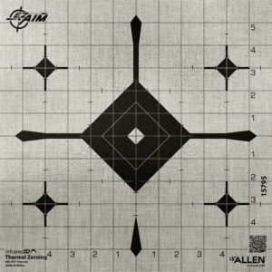 EZ-Aim 15795 Grid Bullseye Adhesive Thermal ID Bullseye Paper 12" x 12" Gray