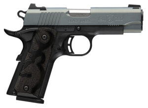 Browning 051993492 1911 Black Label Compact Frame 380 ACP 8+1 3.63" Matte Stainless Steel Barrel, Northern Lights Cerakote Serrated Steel Slide, Matte Black Polymer Frame, Black Polymer Grip