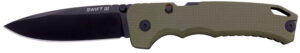 Cold Steel CSFL40AT Swift III EDC 4" Folding Plain Black PVD CPM M4 Steel Blade, OD Green Textured G10 Handle, Presentation Box