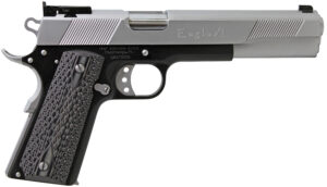 Iver Johnson Arms EAGLEXL10TT Eagle Deluxe 10mm Auto 8+1 6" Steel Barrel, Hard Chrome Serrated Steel Slide, Matte Black Steel Frame w/Beavertail, Black/Gray G10 Grip