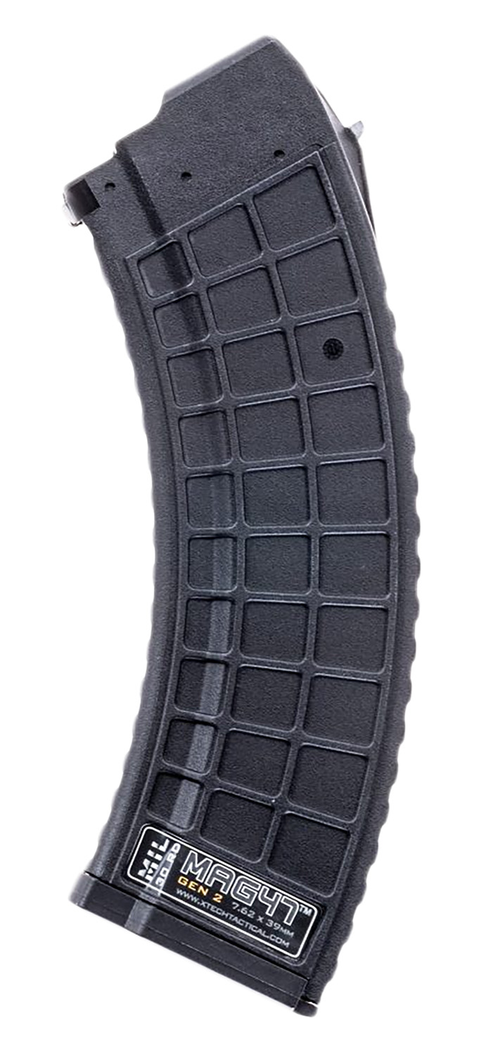 Xtech Tacitcal XTT135BLKELITE  Elite 30rd 7.62X39 Fits AK-47 Black Stainless Steel