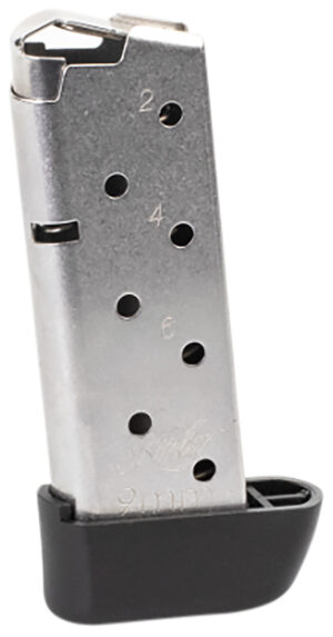 Kimber Mfg, Inc 1200845A Micro 9  7rd Extended 9mm Luger Silver Stainless Steel