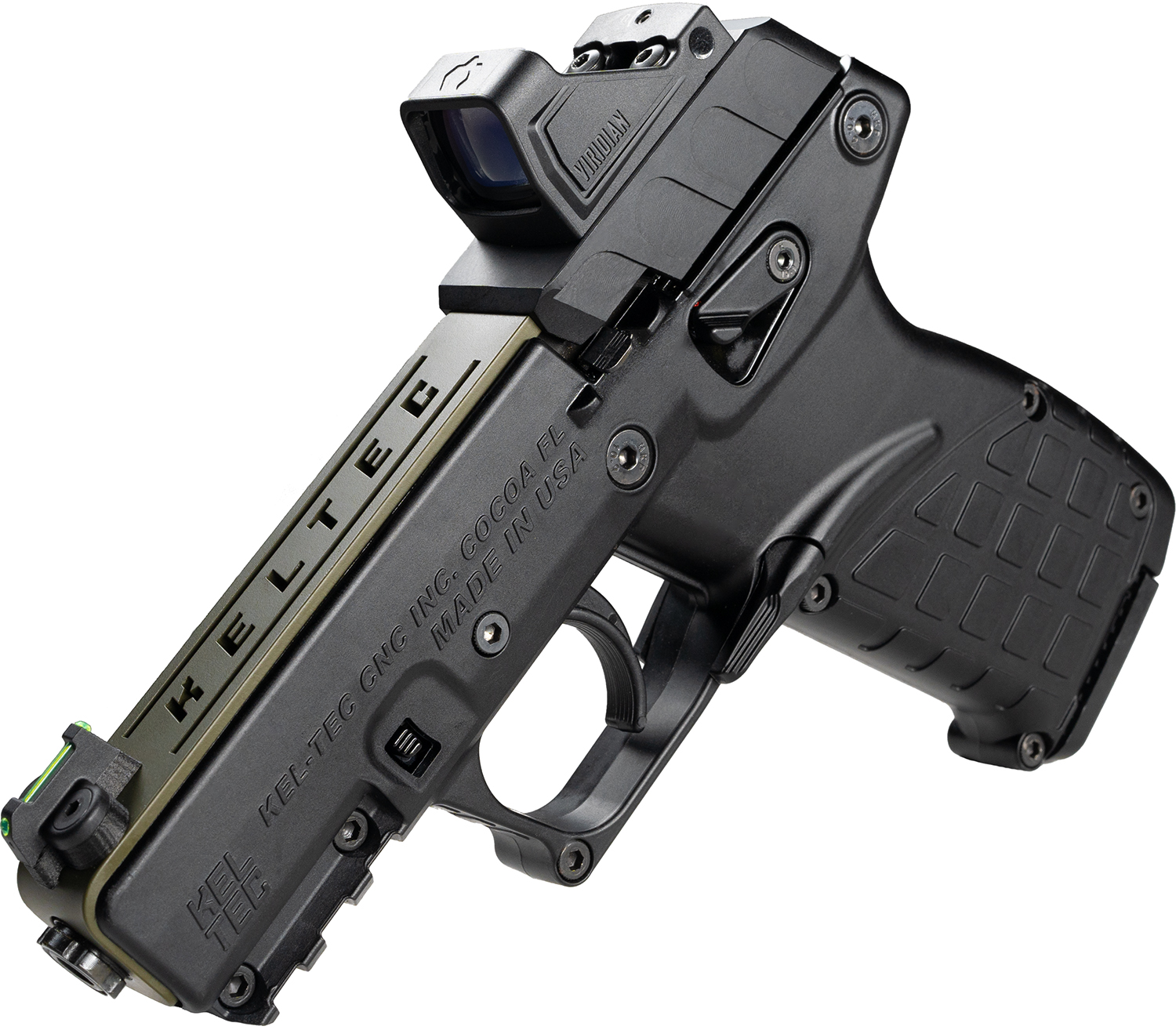 Kel-Tec P17BGRNOPTIC P17  22 LR 16+1 3.80" w/Optic & Holster Green