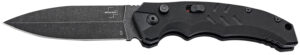 Boker 01BO796 Intention II  3.35" Folding Dagger Plain D2 Steel Blade Black G10 Handle
