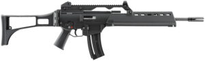 HK 81000995 G36  22 LR 10+1 18.13" Black Barrel w/Flash Suppressor, Black Receiver w/Picatinny Rail, Black Folding Synthetic Stock, Black Polymer Grip