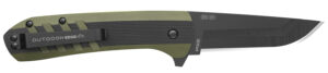 Outdoor Edge VX430BC Razor VX4  3" Folding Plain Black/Green