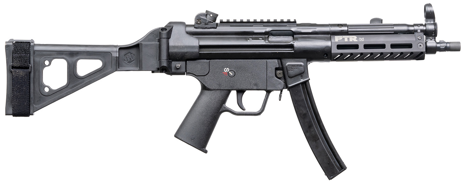 PTR  9CT BR 9mm Luger 30+1 8.86" Black Nitride 3-Lug Threaded Barrel, M-LOK Handguard, Black Parkerized Aluminum Picatinny Rail Receiver, SB Tactical Brace