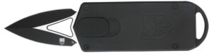 CobraTec Knives CTASPBLK ASP  1.94" OTF Dagger Plain D2 Steel Blade, 3.31" Black Aluminum Handle