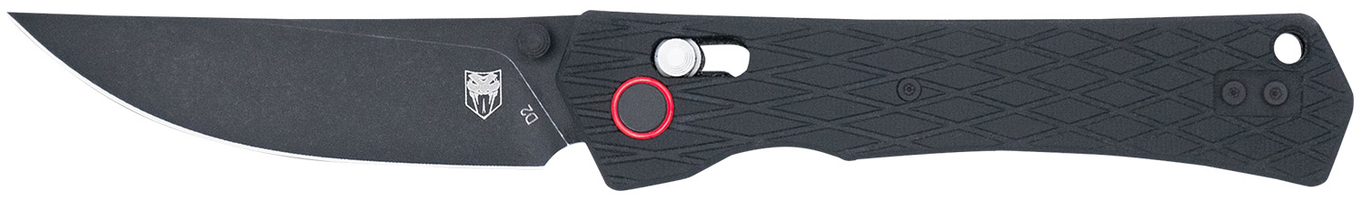 CobraTec Knives CTLEGBLK Legacy  EDC 3.50" Folding Plain Black TiCN D2 Steel Blade, 5" Black Textured Aluminum/G10 Handle