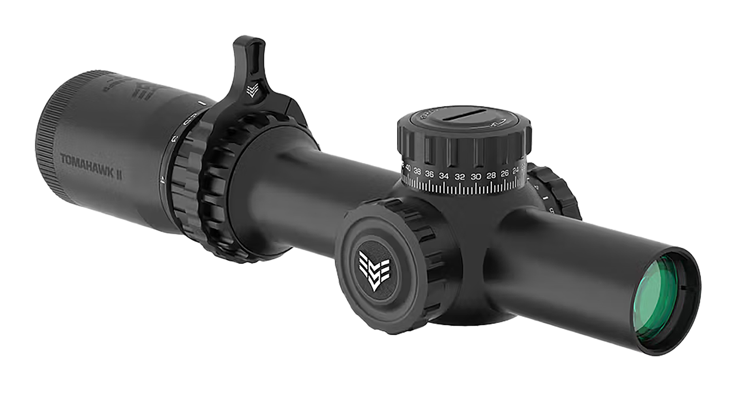 Swampfox Optics THK14241RB Tomahawk II Black 1-4x24mm 30mm Tube BDC Red Reticle