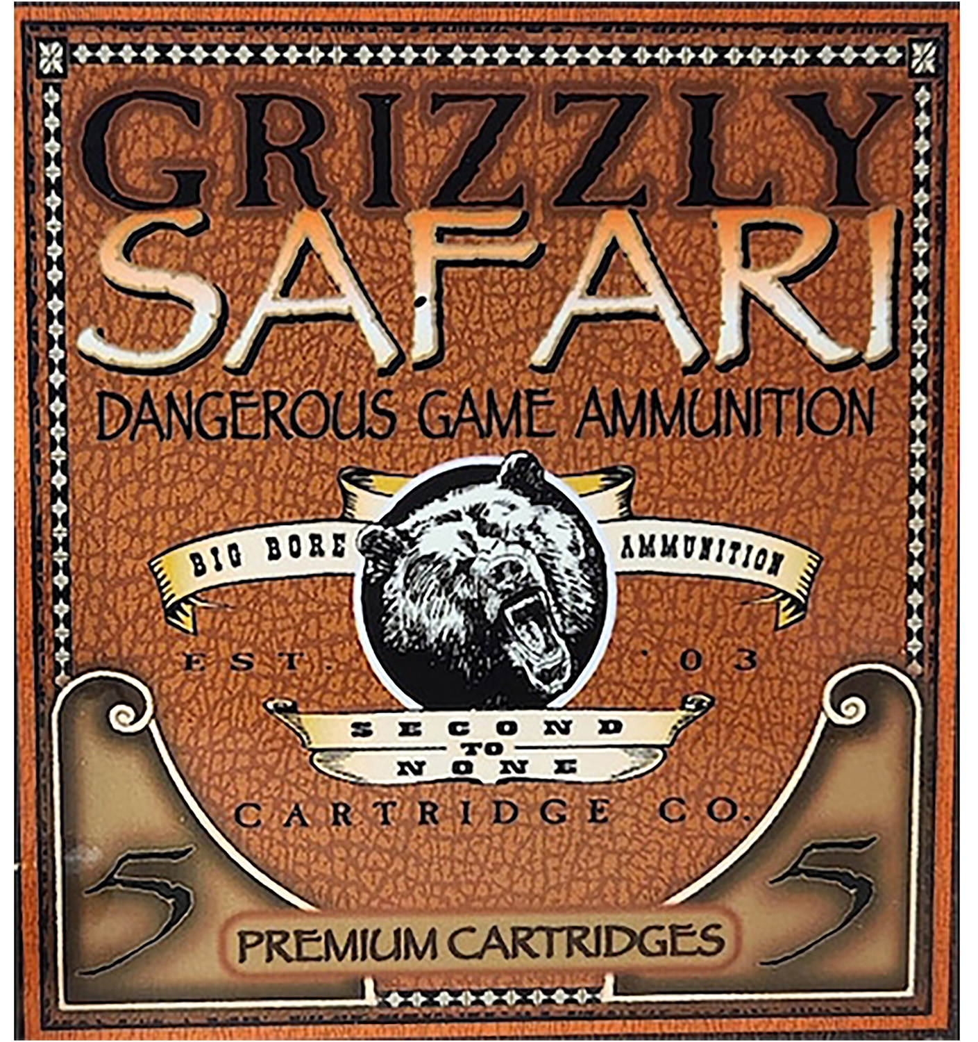 Grizzly Ammo GC45RG5   450Rigby 500gr Solid Brass 5 Per Box/10 Case