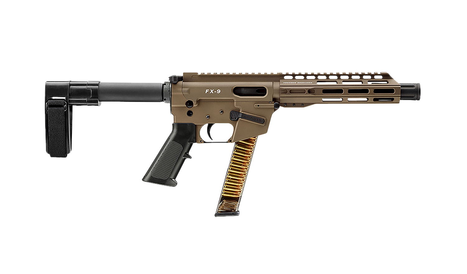 FREEDOM ORDNANCE FX9P8SBM-FDE FX9P  9mm Luger 8" Flat Dark Earth